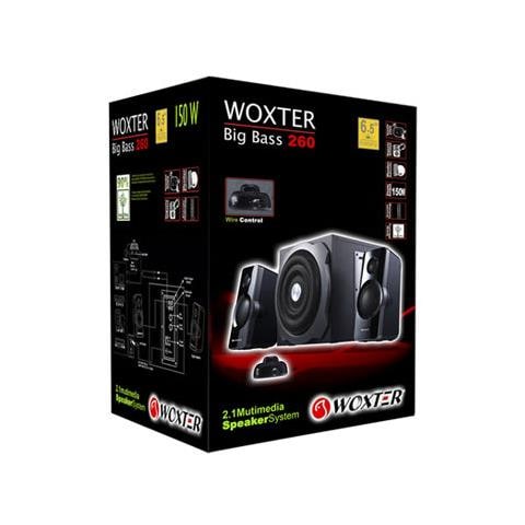 Big Bass 260 - Altoparlanti 2.1 (legno 150W, Subwoofer, metallo grata, di controllo del cavo del volume, AUX Ideale per TV, PC e console di gioco.), Colore Nero - Foto 1